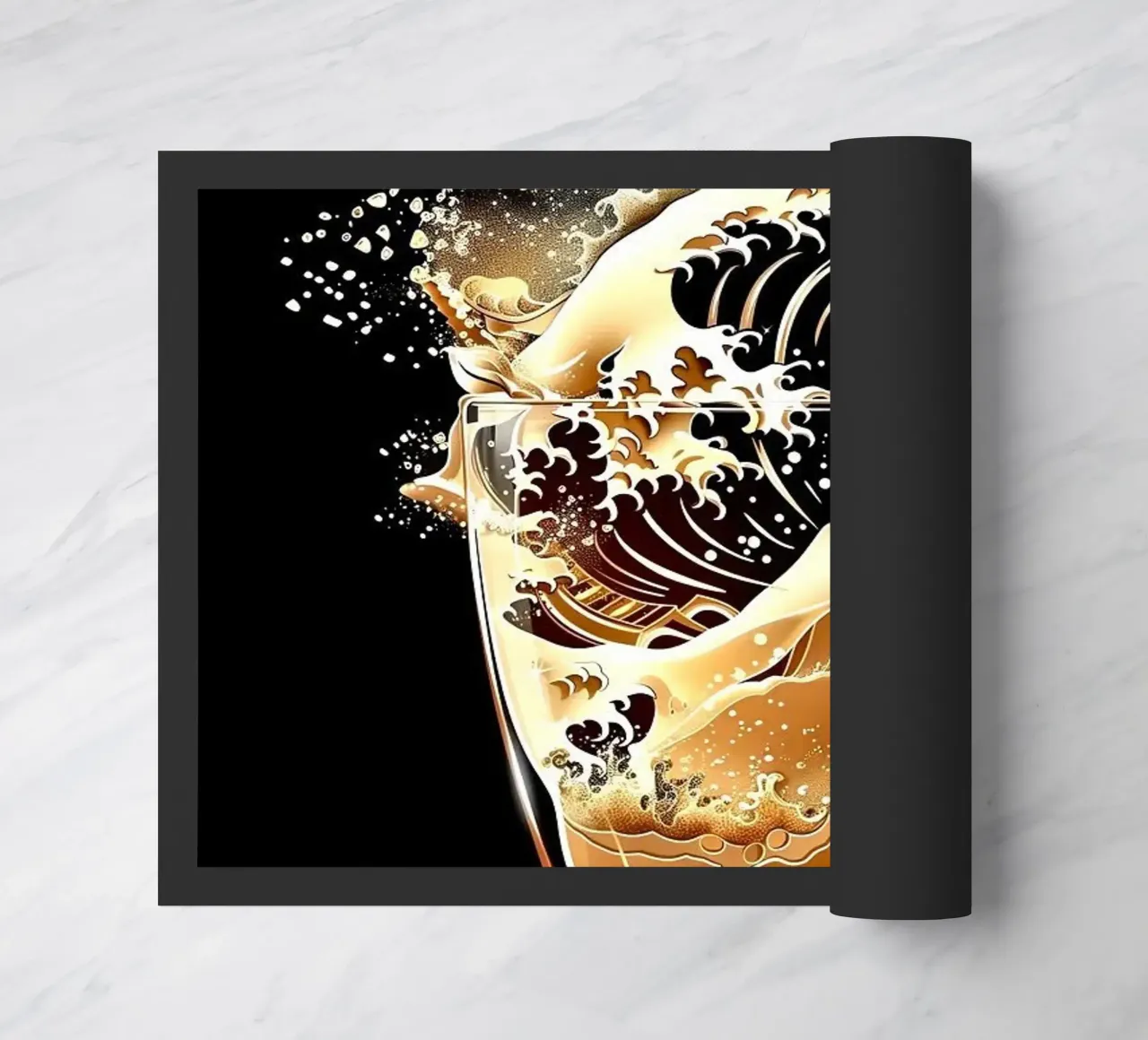 bicchiere di birra zerbino da Abstract Botanical Art