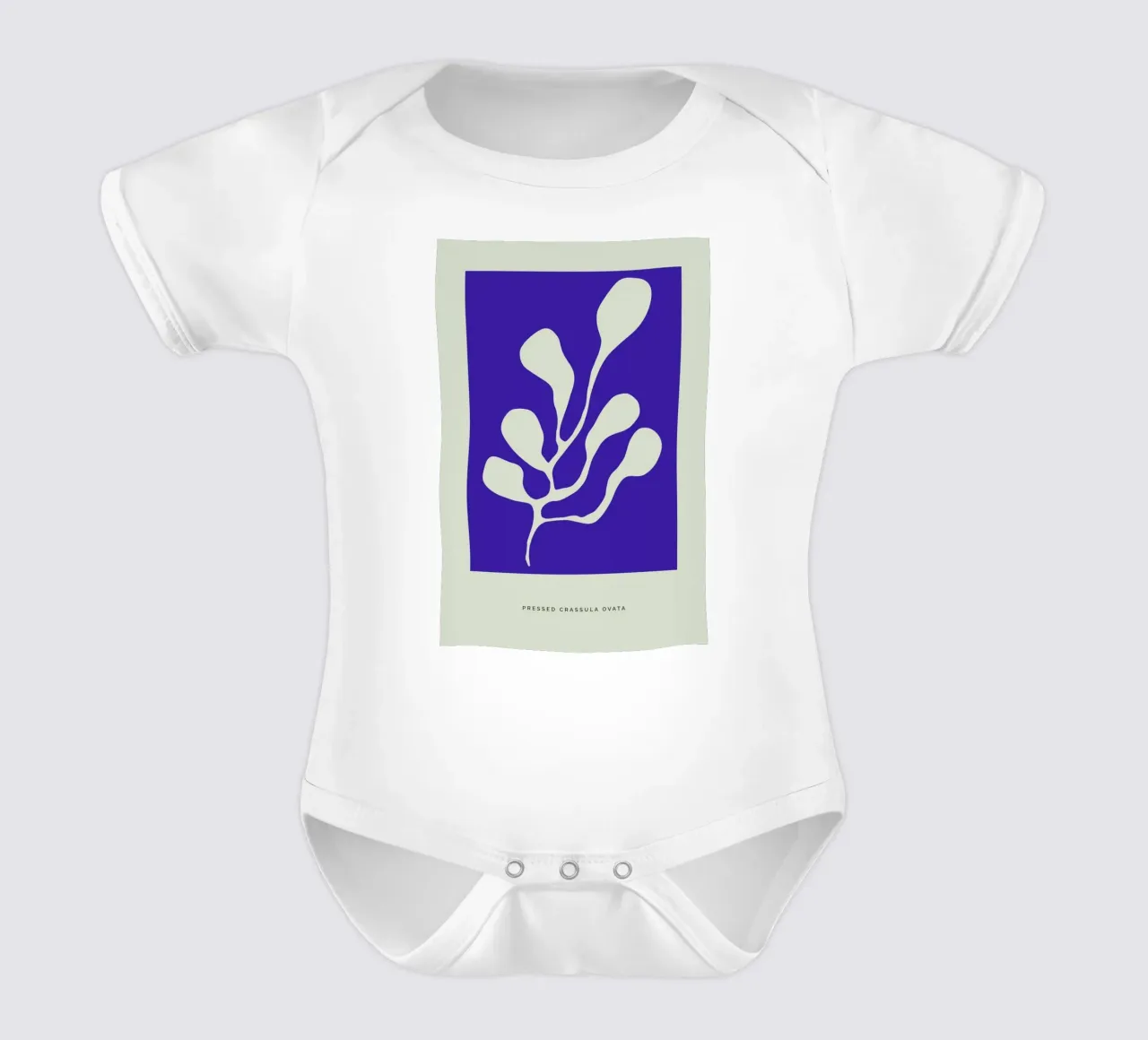 Pressed Crassula Ovata body neonato maniche corte da Studio One