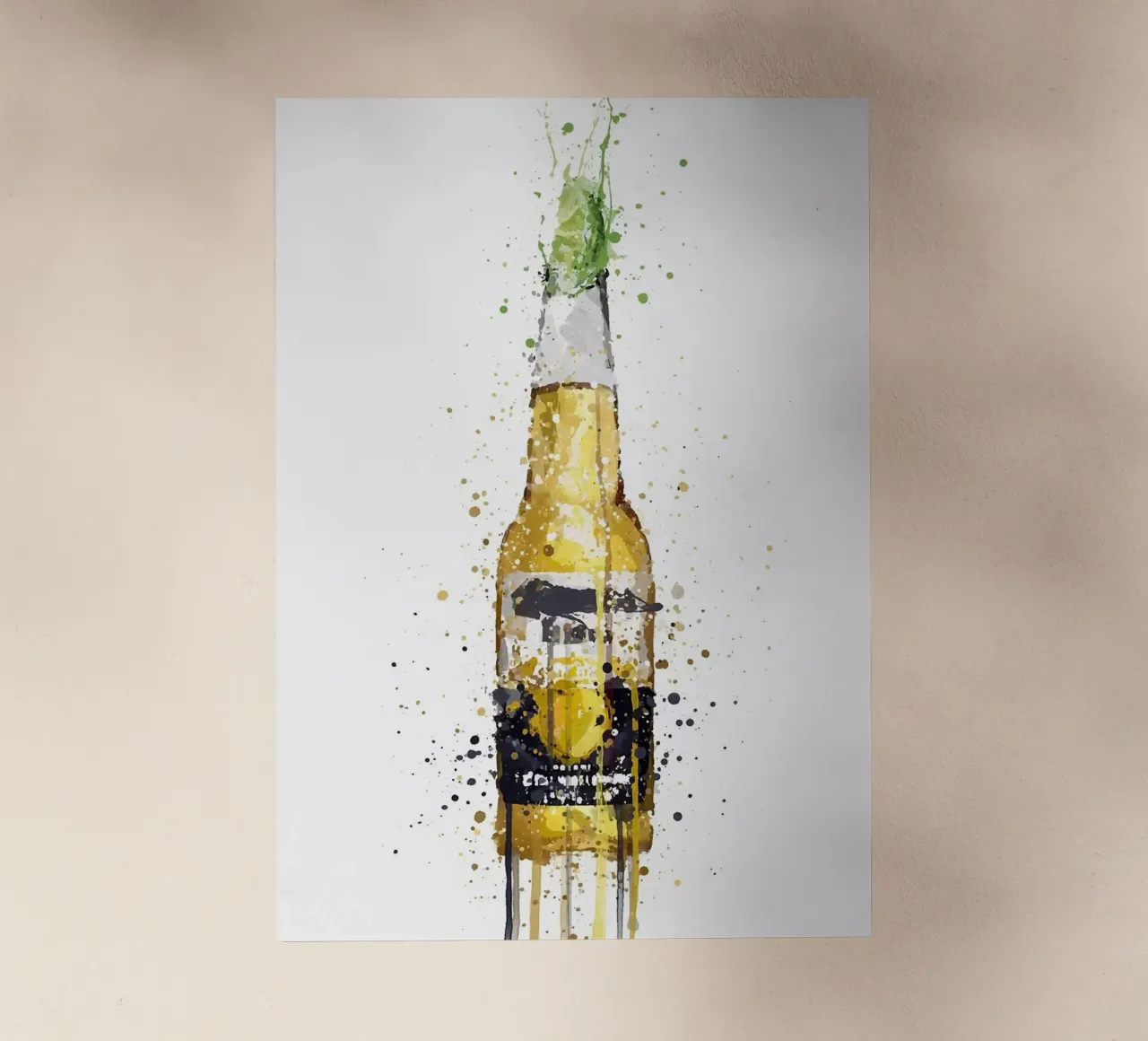 Bierflasche Backlit Folie von Abstract Botanical Art