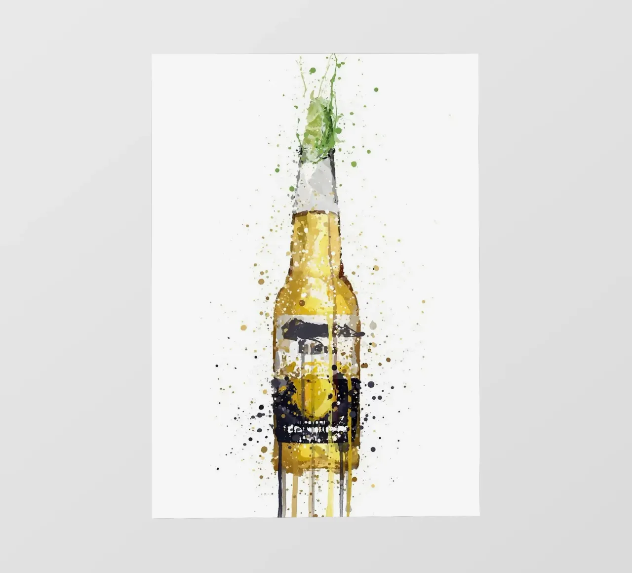 Bierflasche Backlit Folie von Abstract Botanical Art