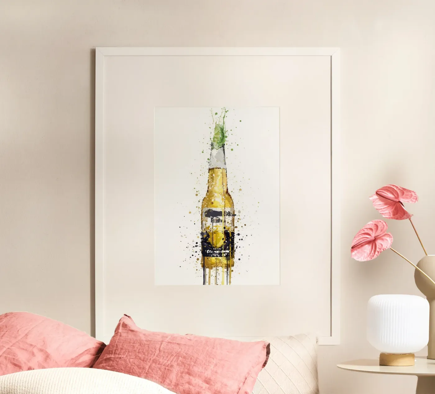 Bierflasche Poster von Abstract Botanical Art