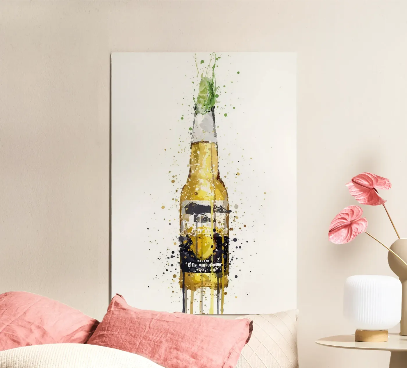 Bierflasche Poster von Abstract Botanical Art
