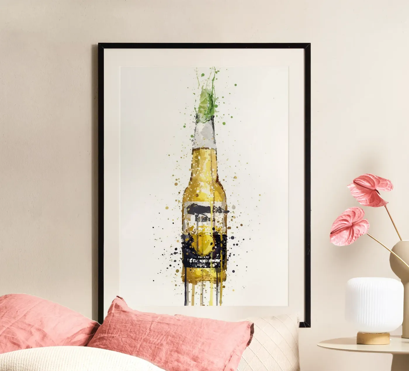 Bierflasche Poster von Abstract Botanical Art