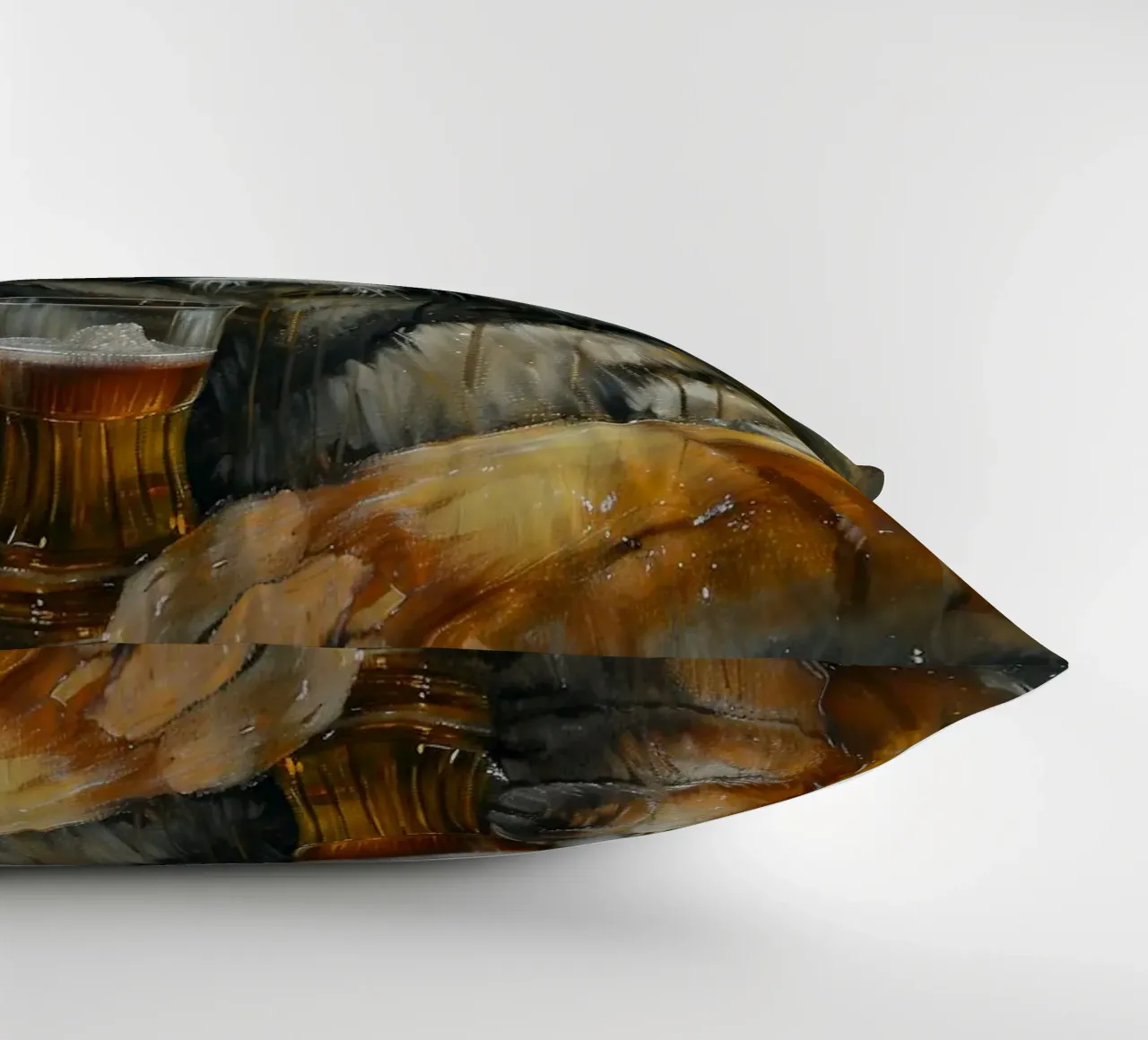 tigre che beve birra cuscino da Abstract Botanical Art
