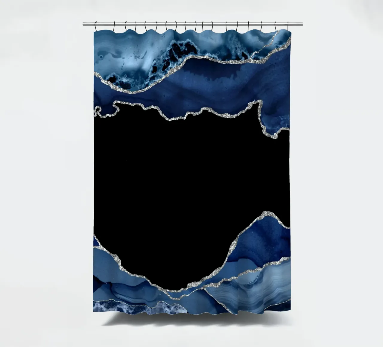 Texture agata marina e argento 04 tenda da doccia da Gemstone Textures