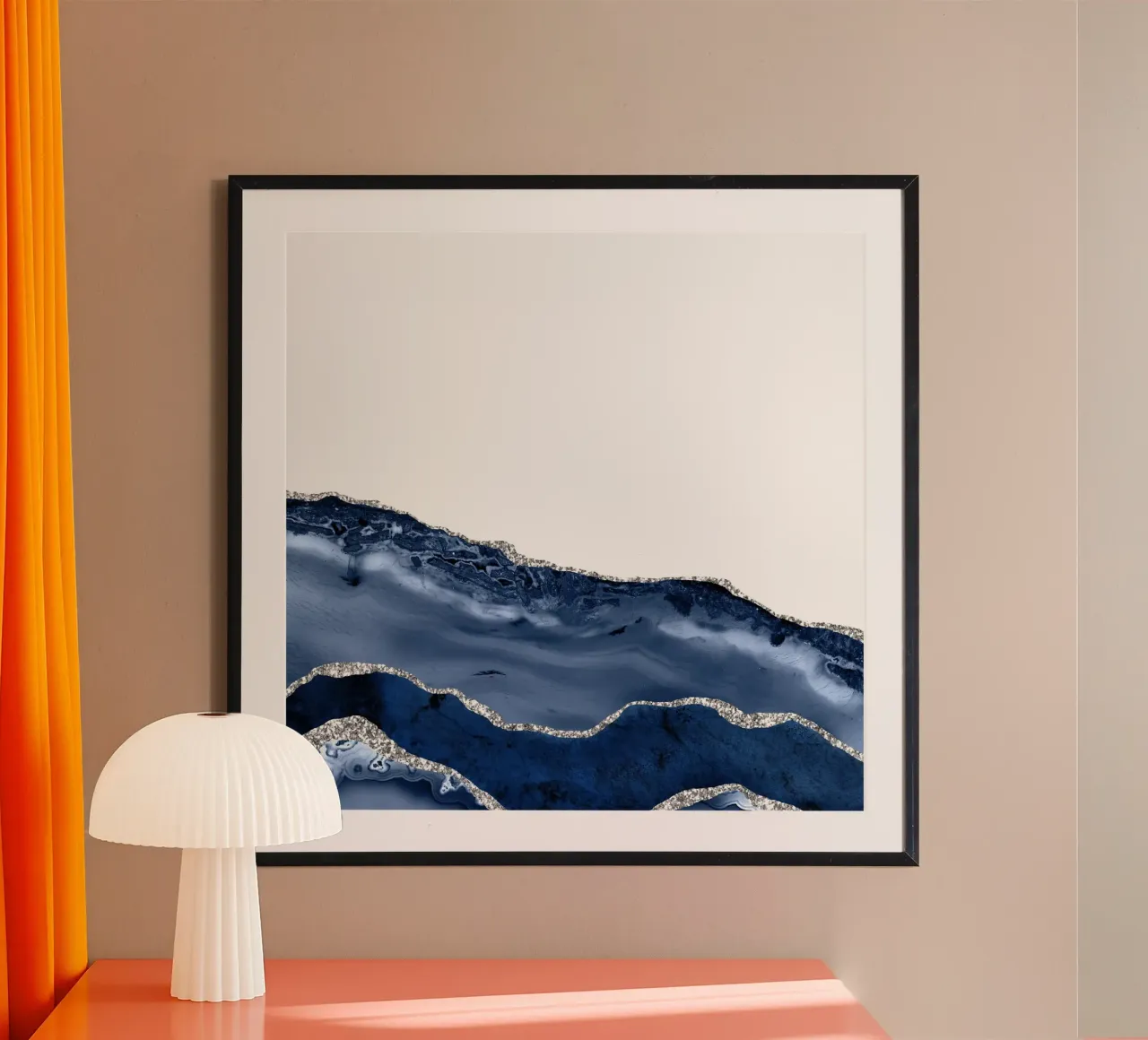 Texture Agata Navy e Argento 06 poster da Gemstone Textures