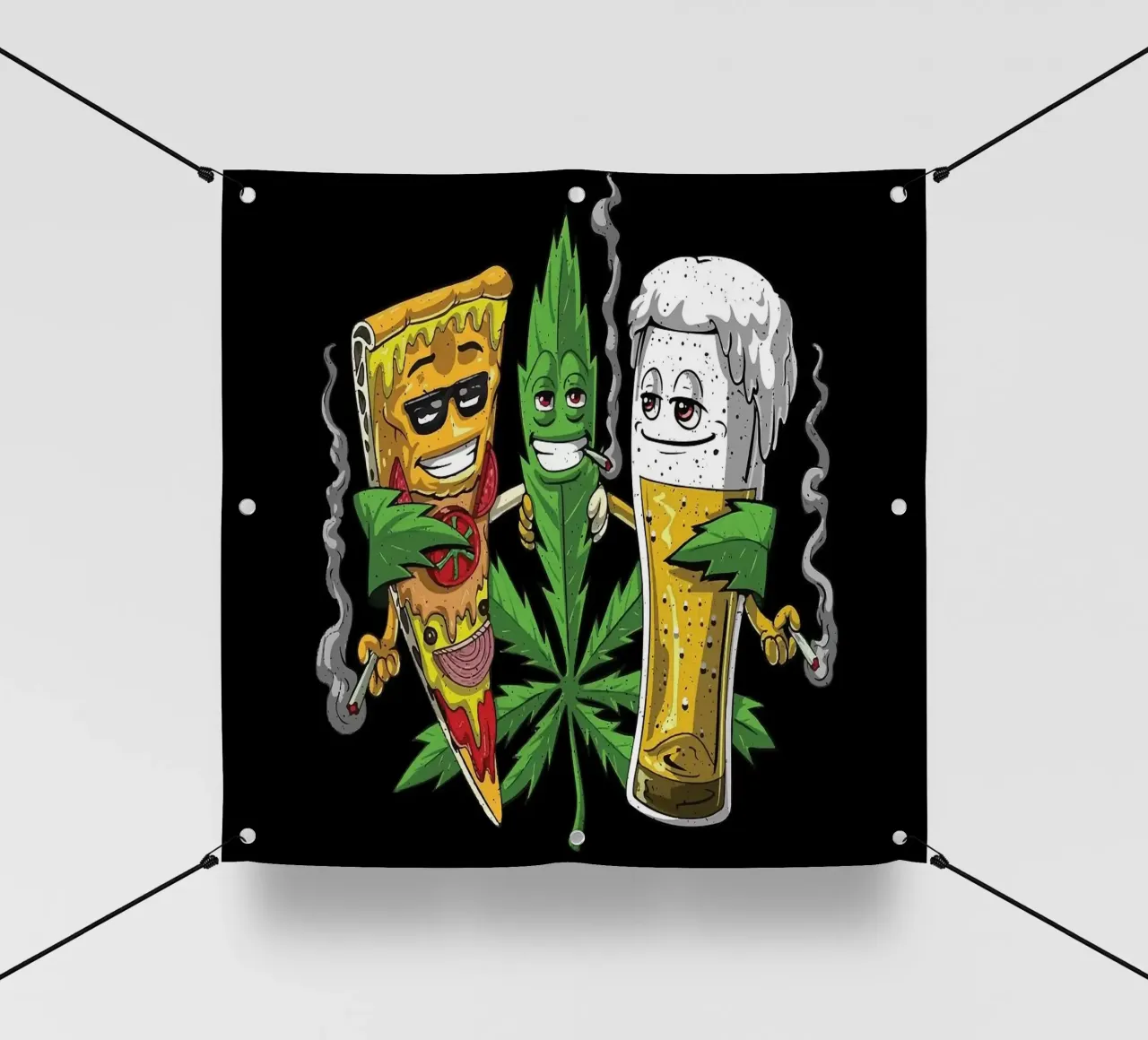 pizza & beer telo in pvc da Abstract Botanical Art