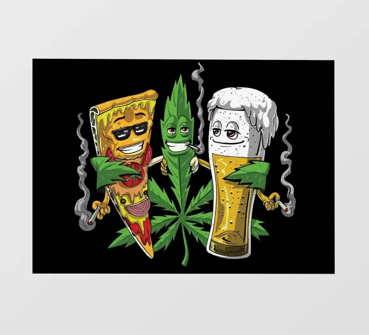 pizza & beer telo in pvc da Abstract Botanical Art