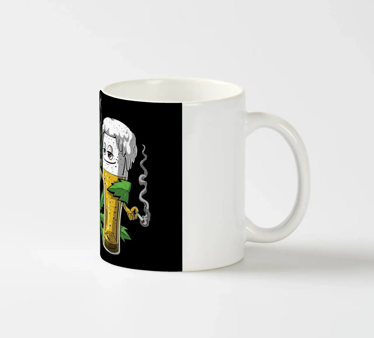 pizza & beer tazza in ceramica da Abstract Botanical Art