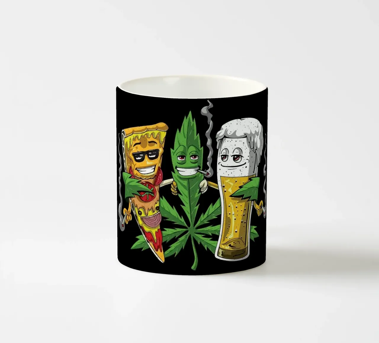 pizza & beer tazza in ceramica da Abstract Botanical Art