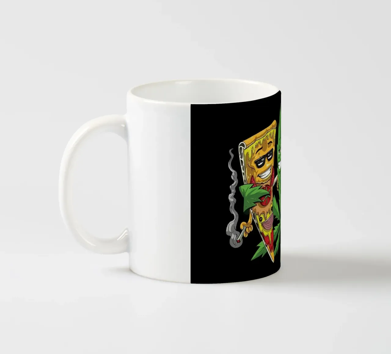 pizza & beer tazza in ceramica da Abstract Botanical Art