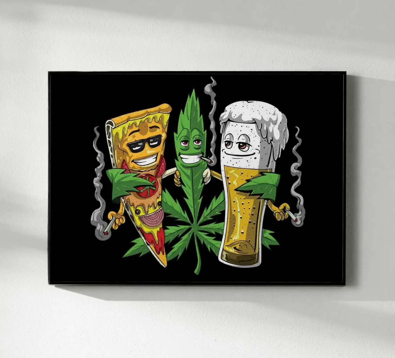 pizza & beer plexiglass da Abstract Botanical Art
