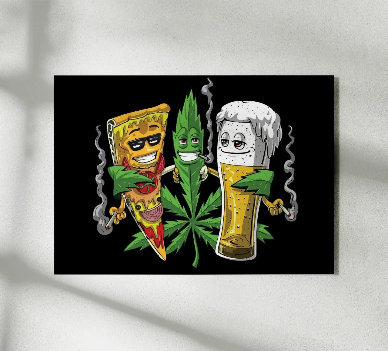 pizza & beer plexiglass da Abstract Botanical Art