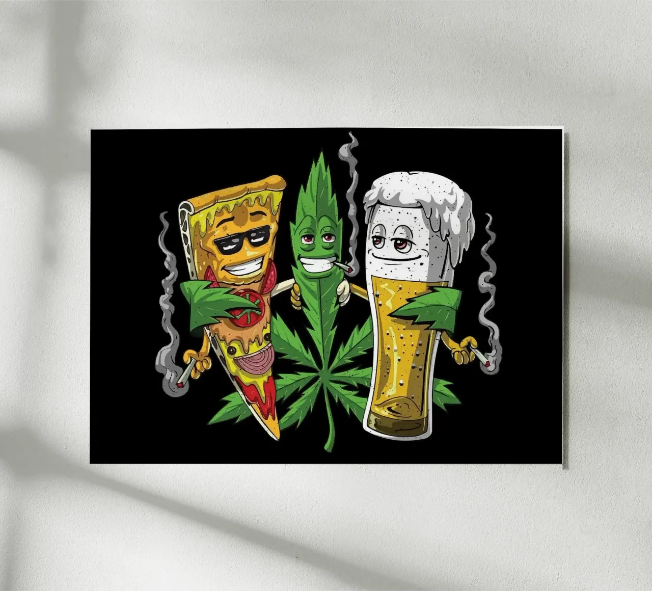 pizza & beer alluminio dibond da Abstract Botanical Art