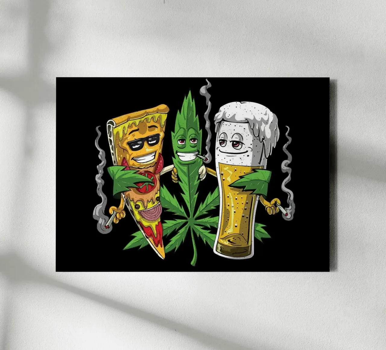 pizza & beer tela con Cornice a cassetta da Abstract Botanical Art