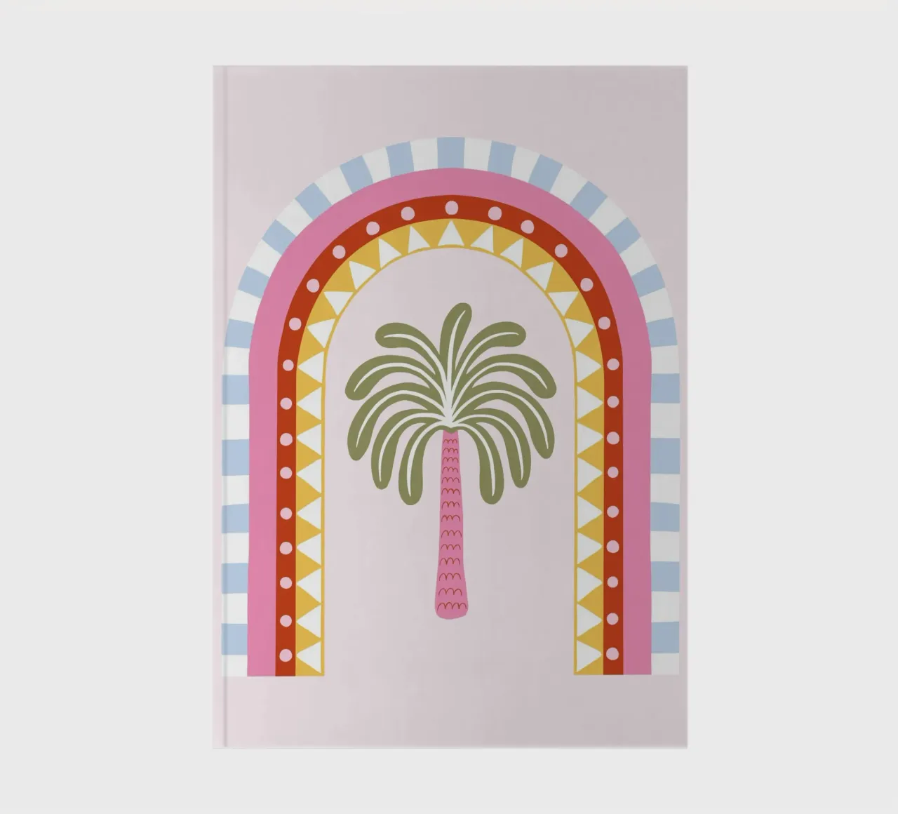 Stylised rainbow with palm notebook by Vivdesign