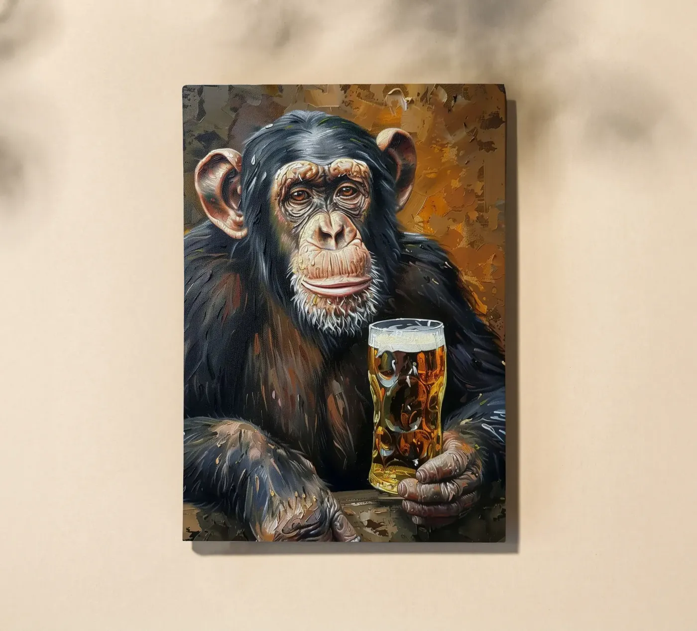 monkey drinking beer notebook by Abstract Botanical Art