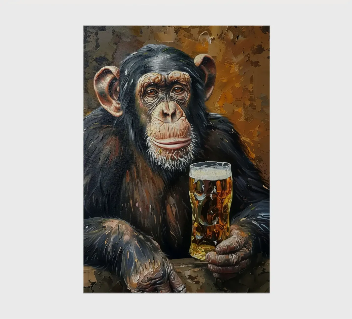monkey drinking beer notebook by Abstract Botanical Art