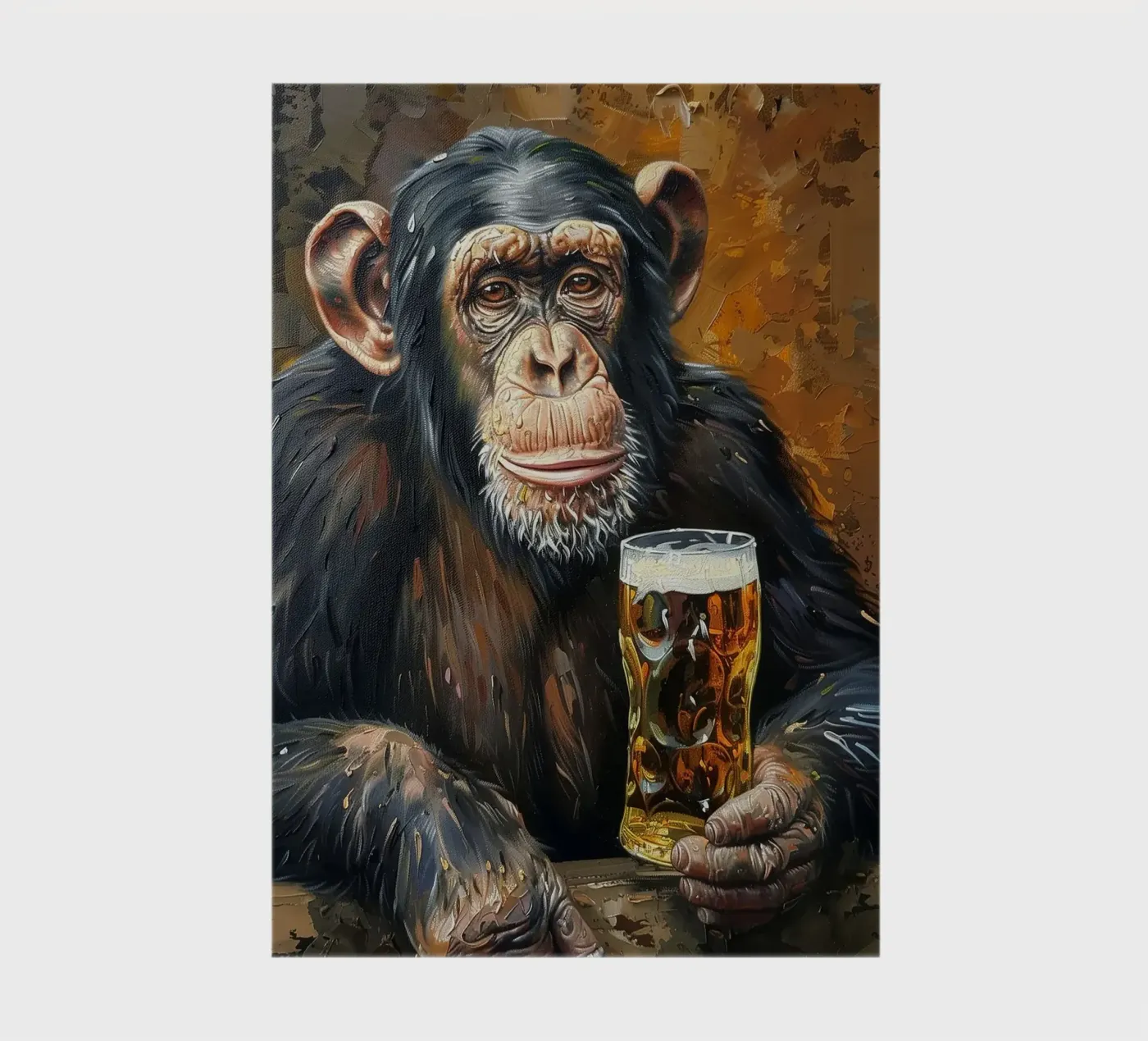 monkey drinking beer notebook by Abstract Botanical Art