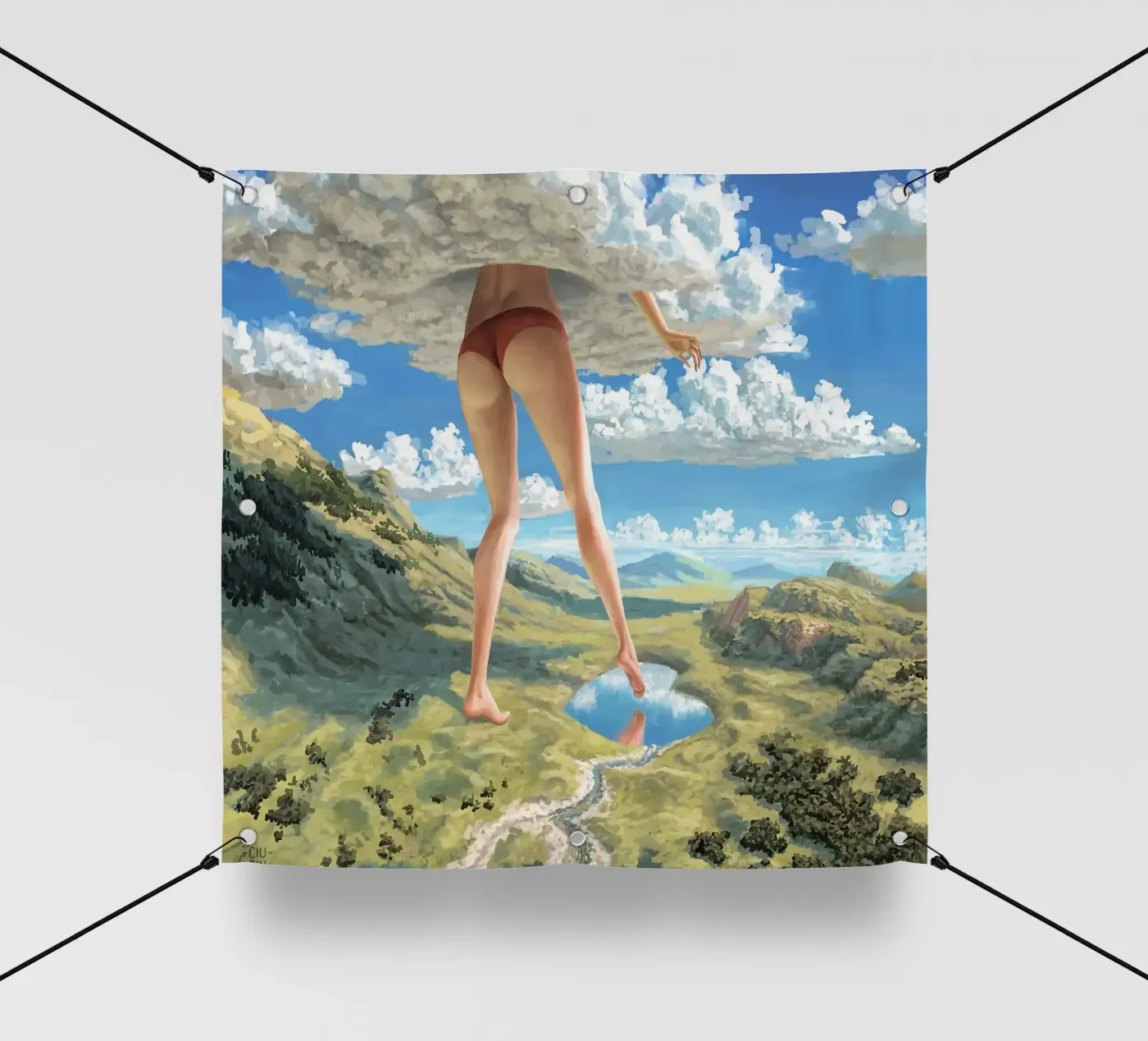 cloud pvc-zeil van Abstract Botanical Art