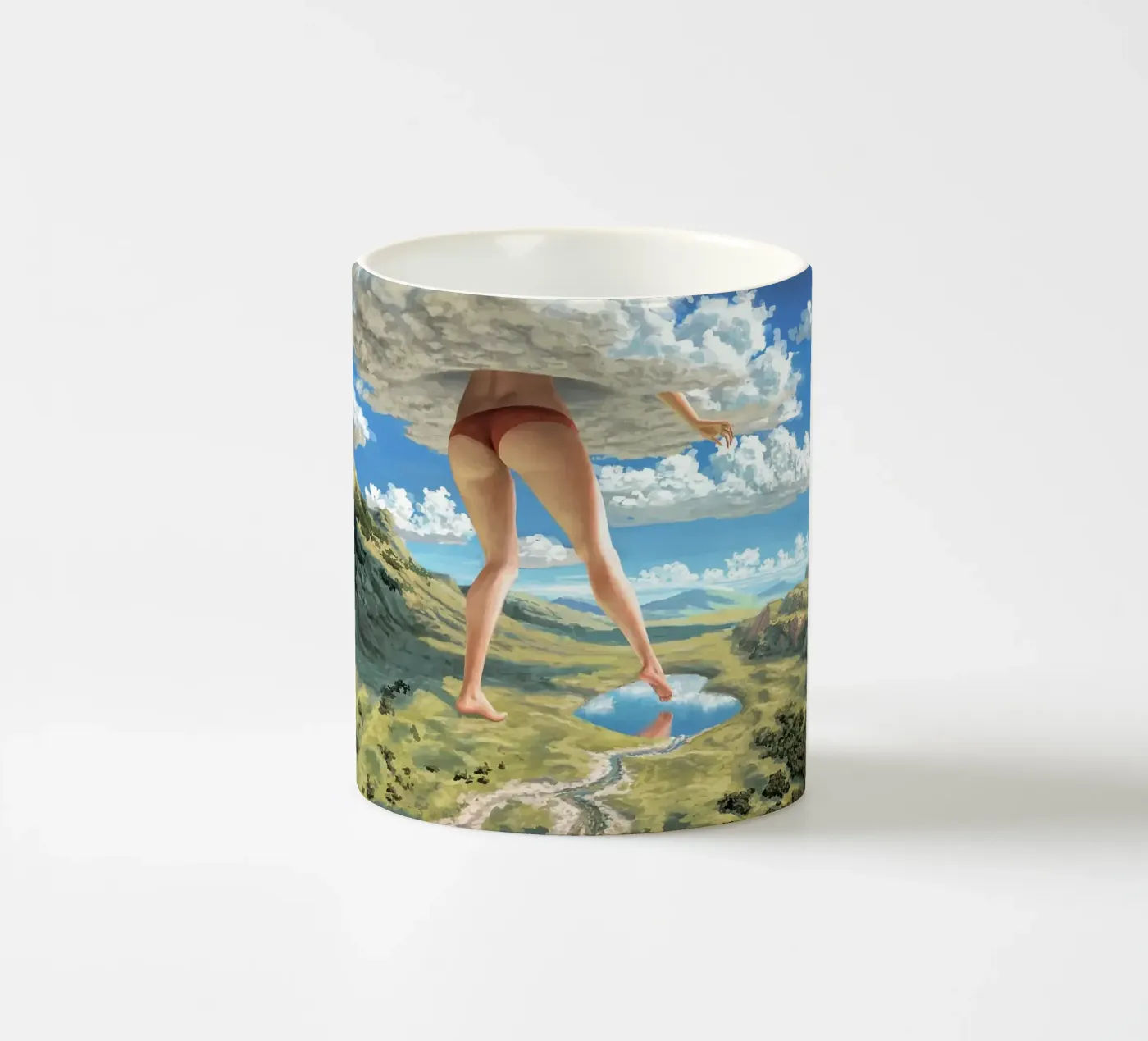 cloud ceramic mug by Abstract Botanical Art
