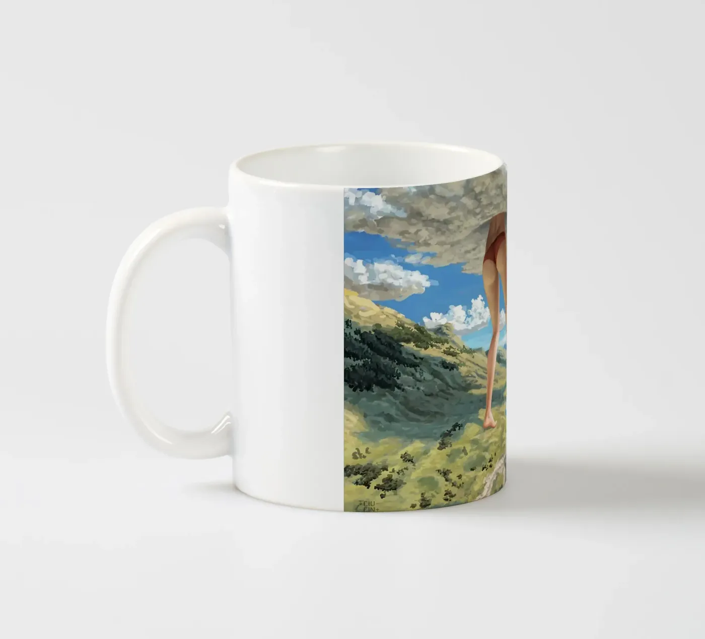 cloud ceramic mug by Abstract Botanical Art