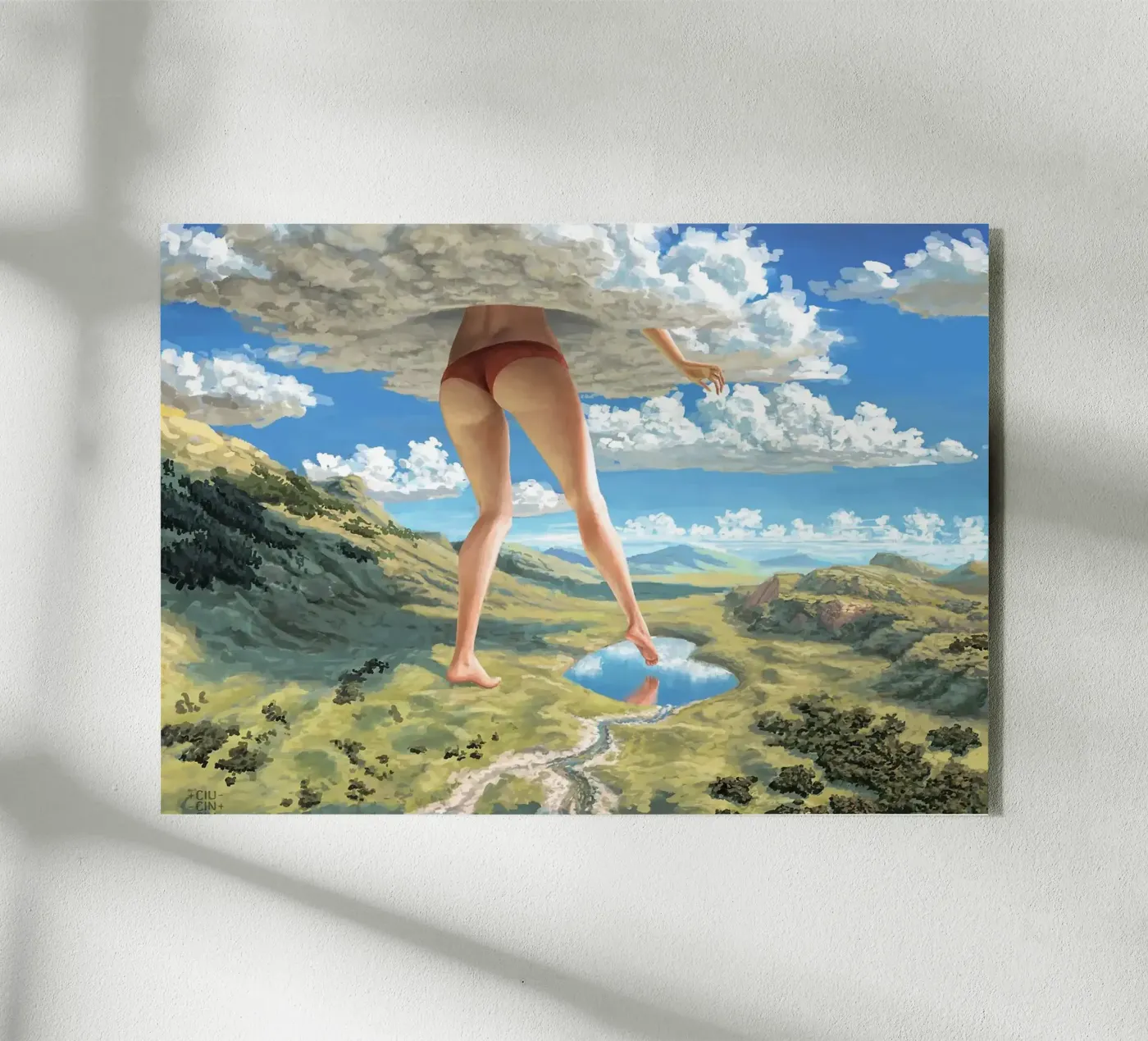 cloud acryl van Abstract Botanical Art