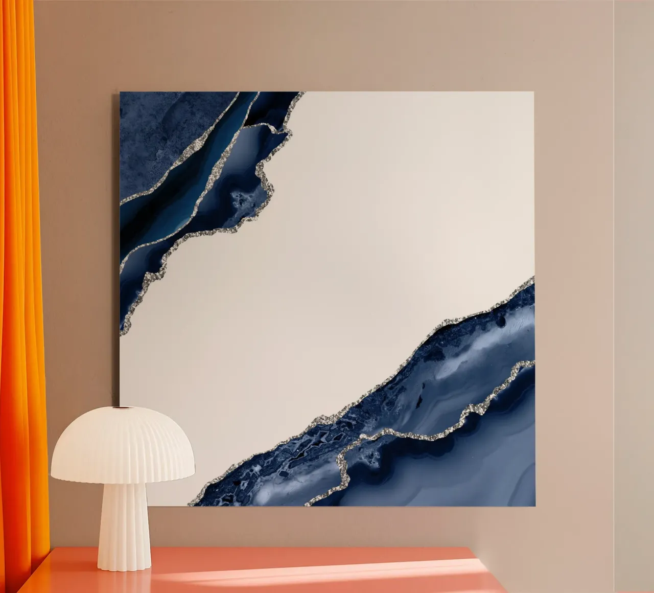Texture agata marina e argento 13 alluminio dibond da Gemstone Textures
