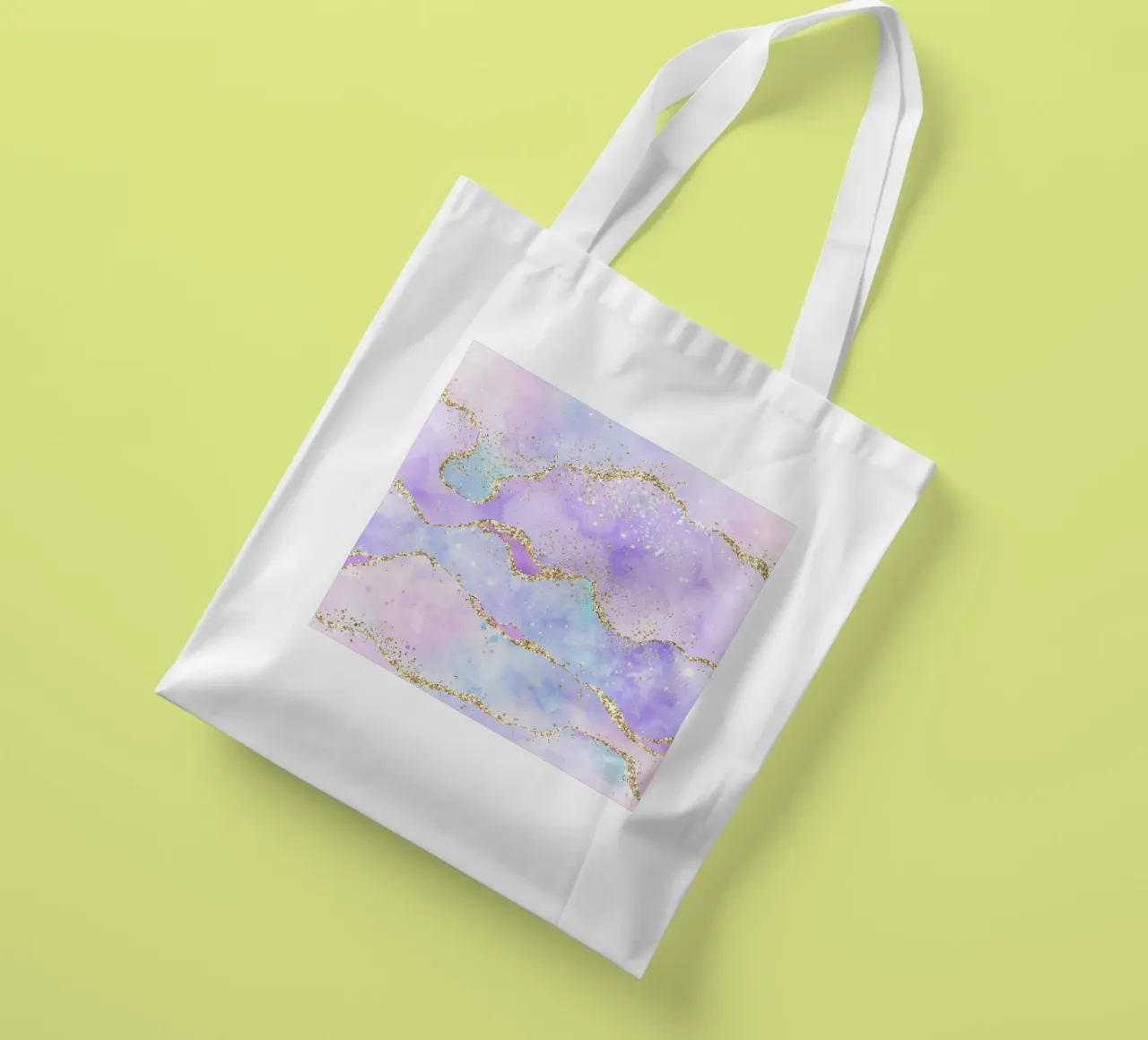 Regenbogen-Glitzer-Achat Textur 01 Jutebeutel von Gemstone Textures