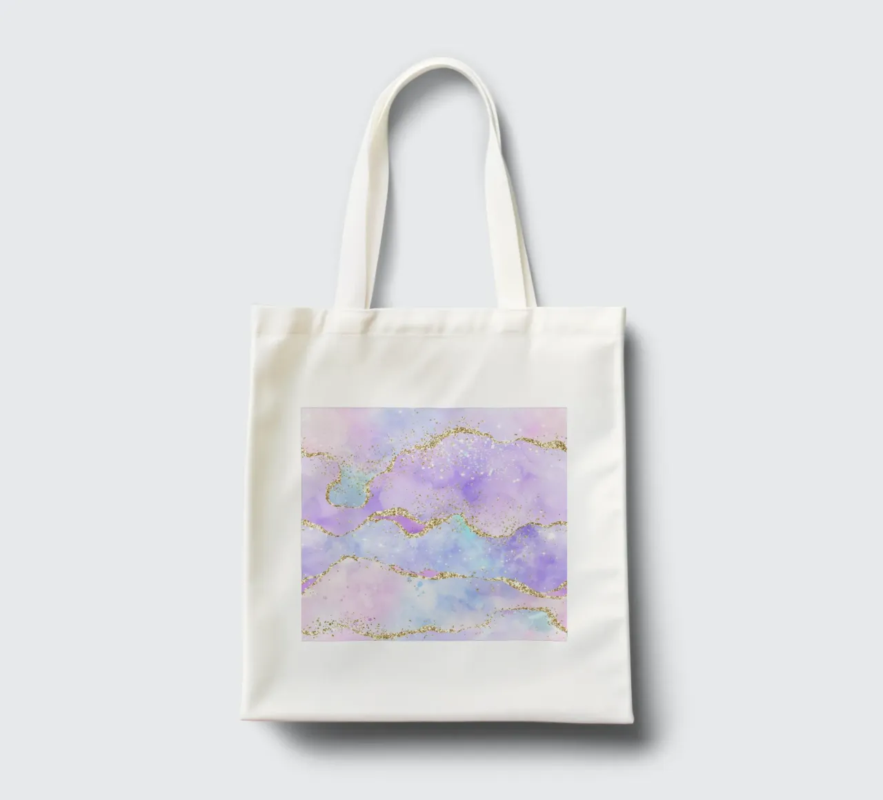 Regenbogen-Glitzer-Achat Textur 01 Jutebeutel von Gemstone Textures