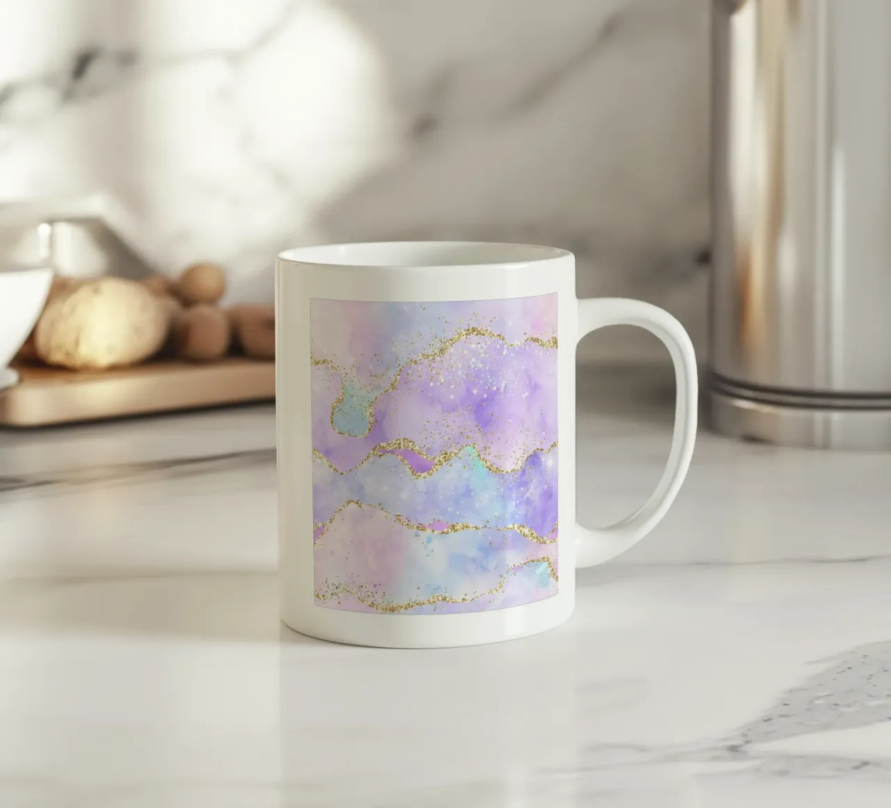 Texture Agata Glitterata Arcobaleno 01 tazza in ceramica da Gemstone Textures