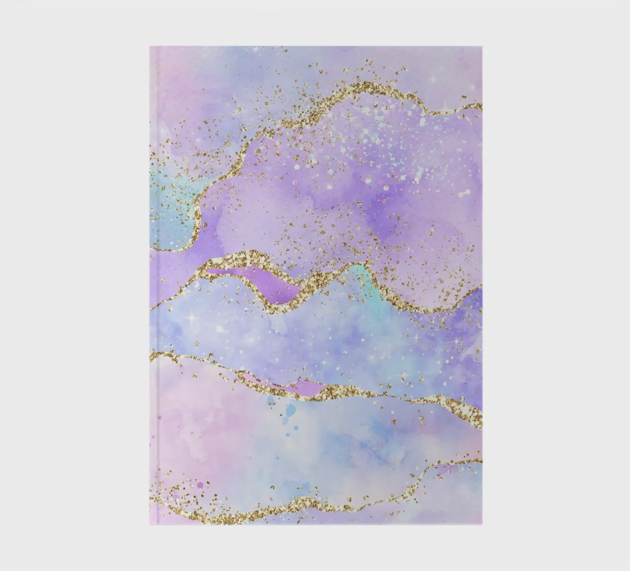 Rainbow Glitter Agate Texture 01 notebook by Gemstone Textures