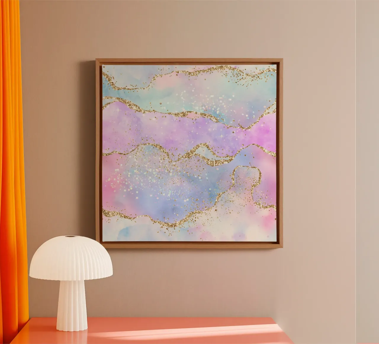 Texture Agata Glitterata Arcobaleno 02 tela con Cornice a cassetta da Gemstone Textures