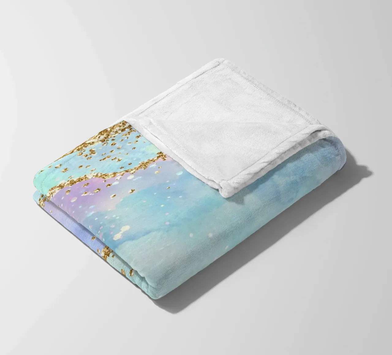 Rainbow Glitter Agate Texture 04 fleece blanket by Gemstone Textures