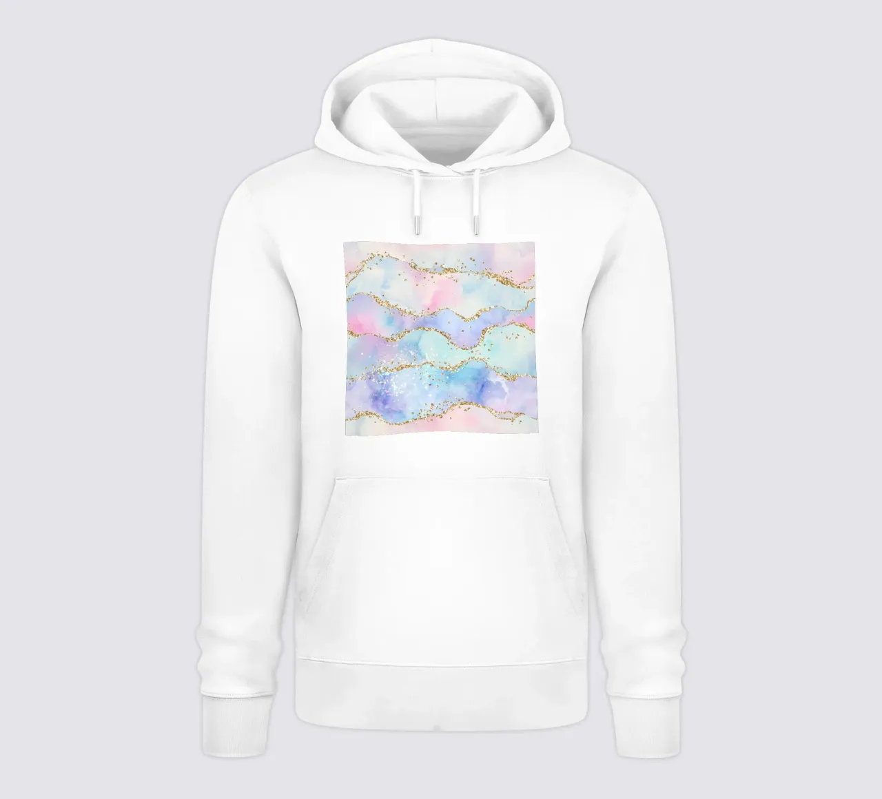 Texture Agata Glitterata Arcobaleno 05 felpa con cappuccio da Gemstone Textures