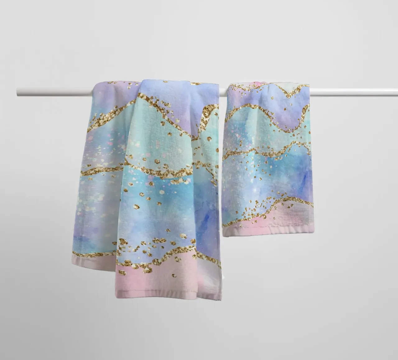 Texture Agata Glitterata Arcobaleno 05 asciugamano da bagno da Gemstone Textures