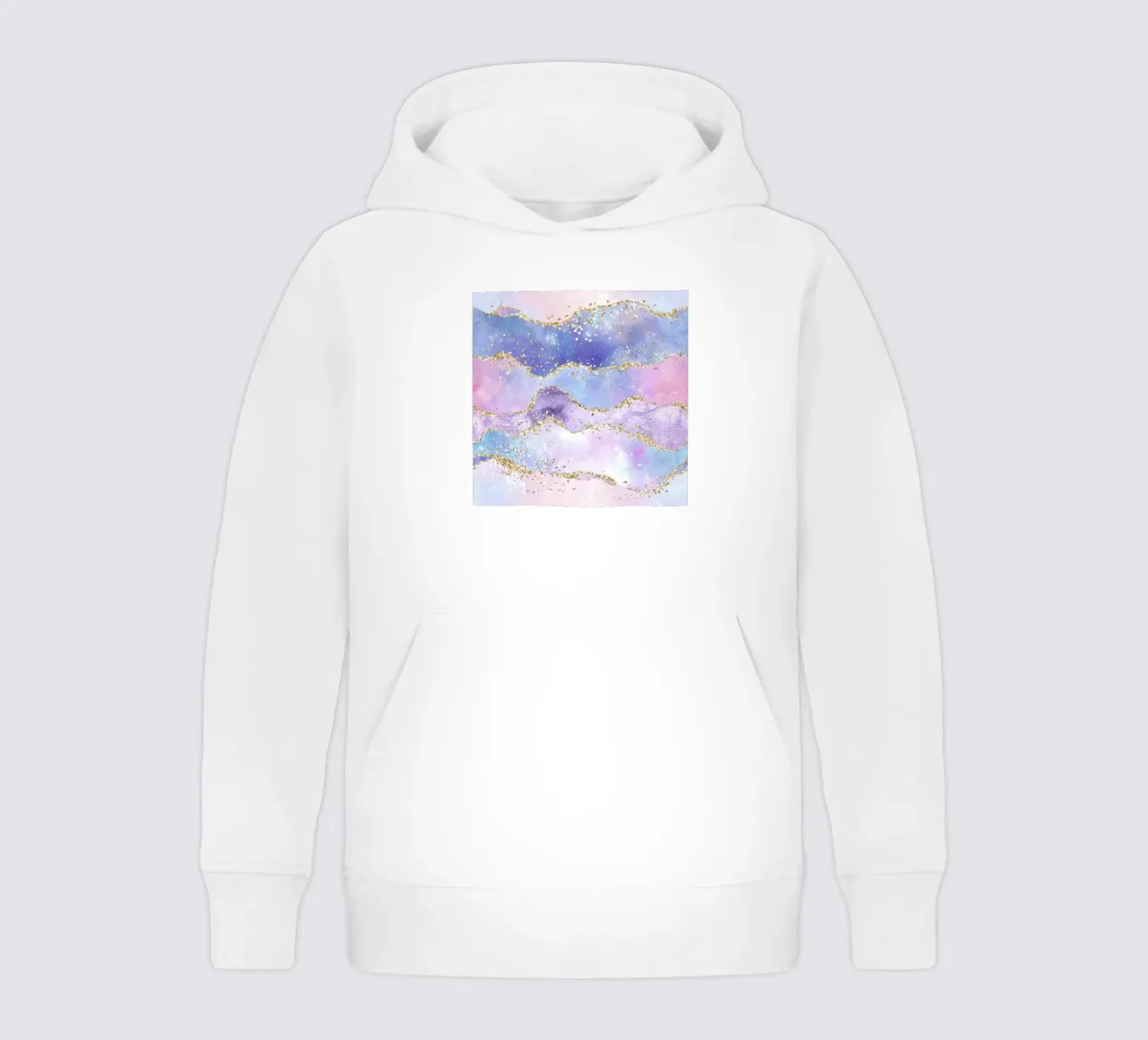Regenbogen-Glitzer-Achat Textur 06 Kinder Hoodie von Gemstone Textures