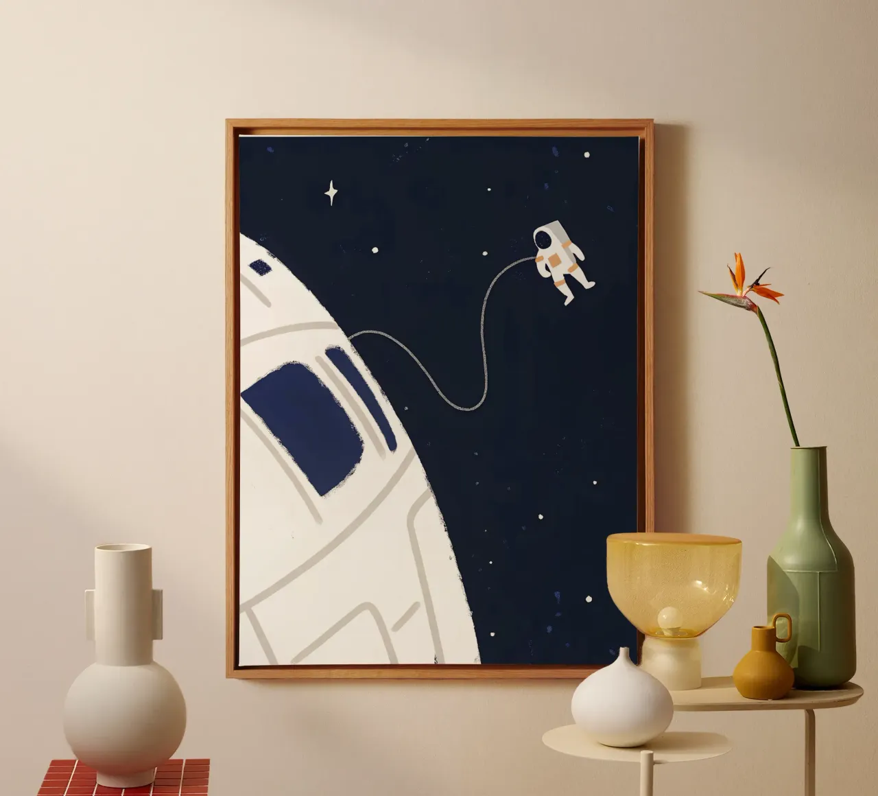Pianeta Astronauta tela con Cornice a cassetta da PERSONAL TOUCH