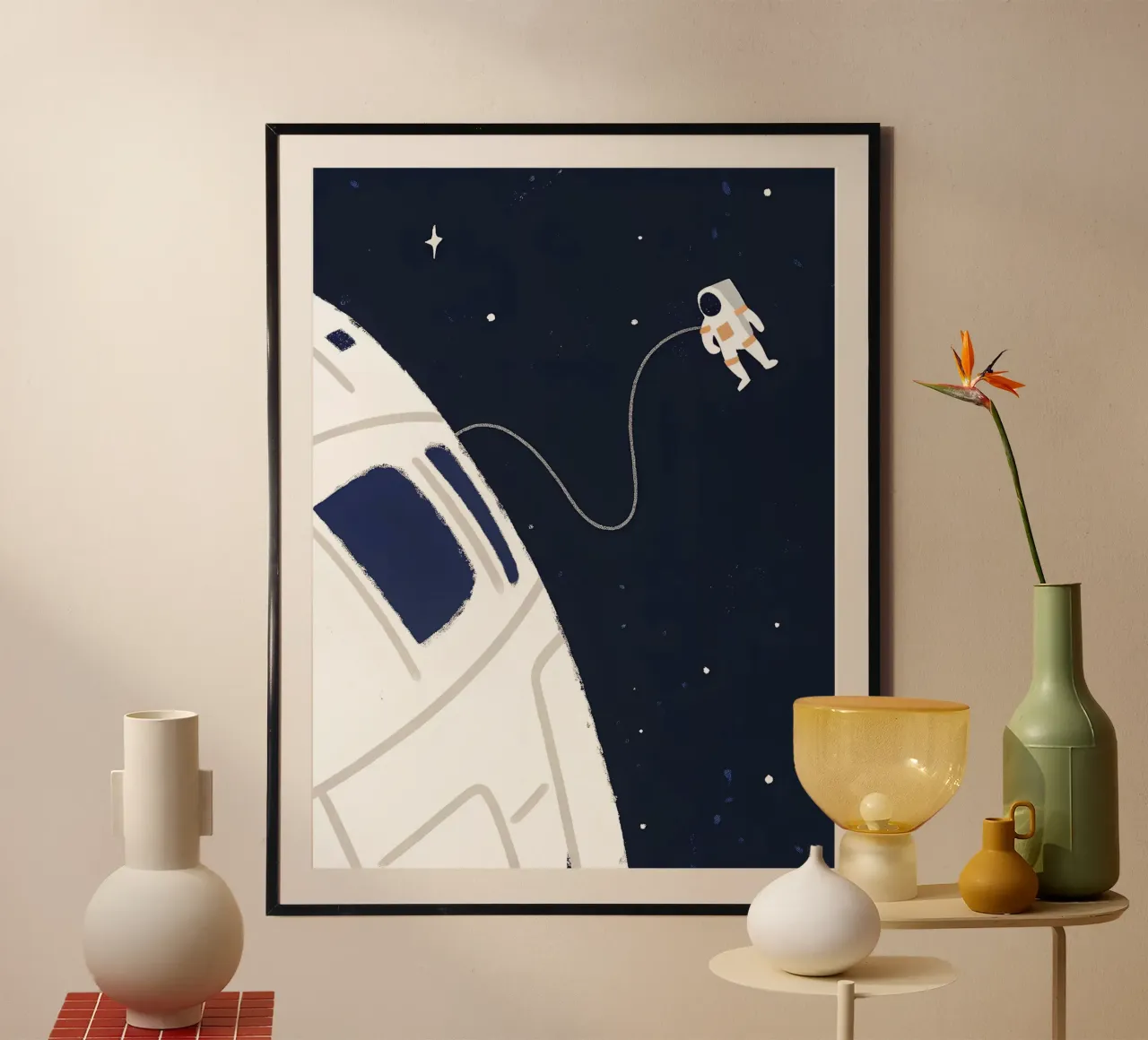 Pianeta Astronauta poster con telaio in plastica da PERSONAL TOUCH