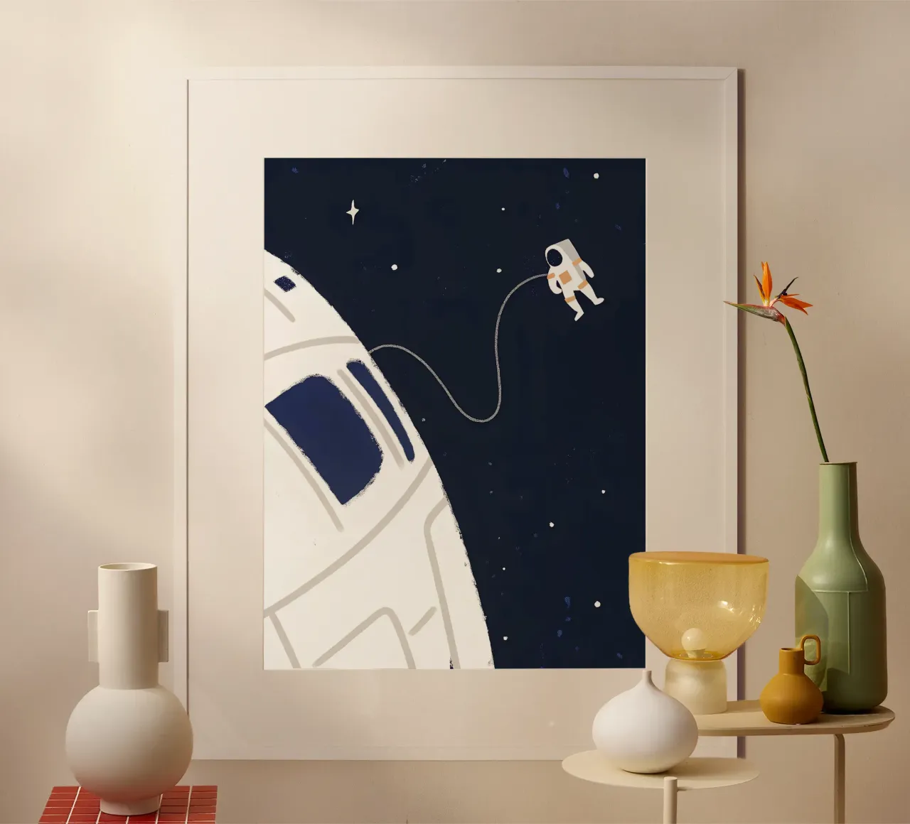Pianeta Astronauta poster con telaio in plastica da PERSONAL TOUCH