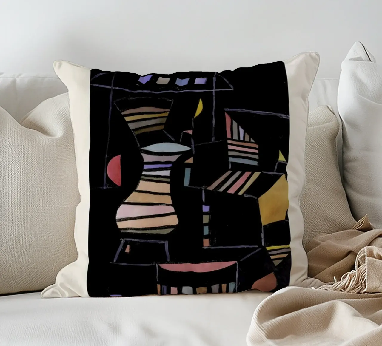 Klee - Artificial Courtyard cuscino da ARTOTHEK