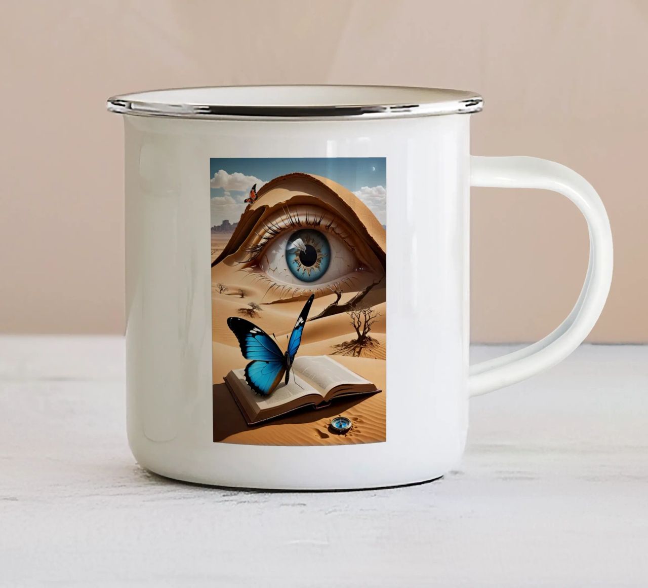 Wüsten Auge Abstrakt tazza in smalto da kosinsart.gallery
