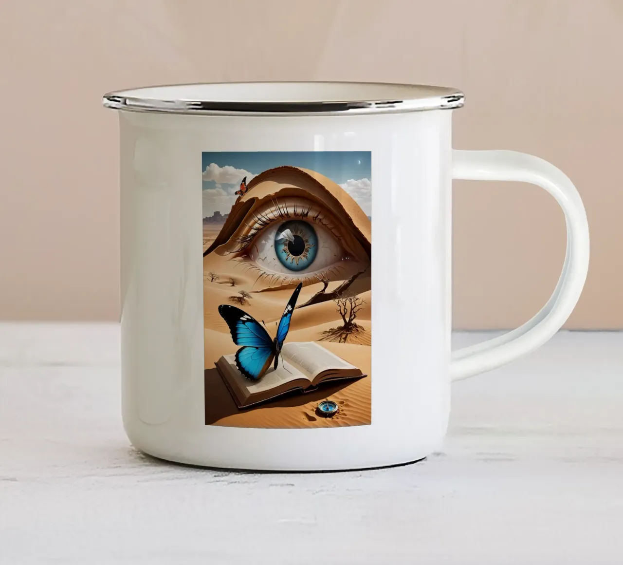 Wüsten Auge Abstrakt taza de esmalte de kosinsart.gallery