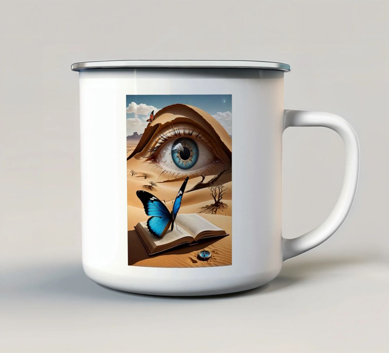 Wüsten Auge Abstrakt tazza in smalto da kosinsart.gallery