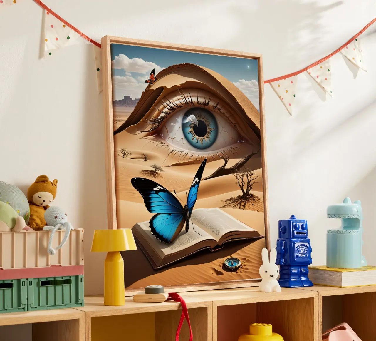 Wüsten Auge Abstrakt tela con Cornice a cassetta da kosinsart.gallery