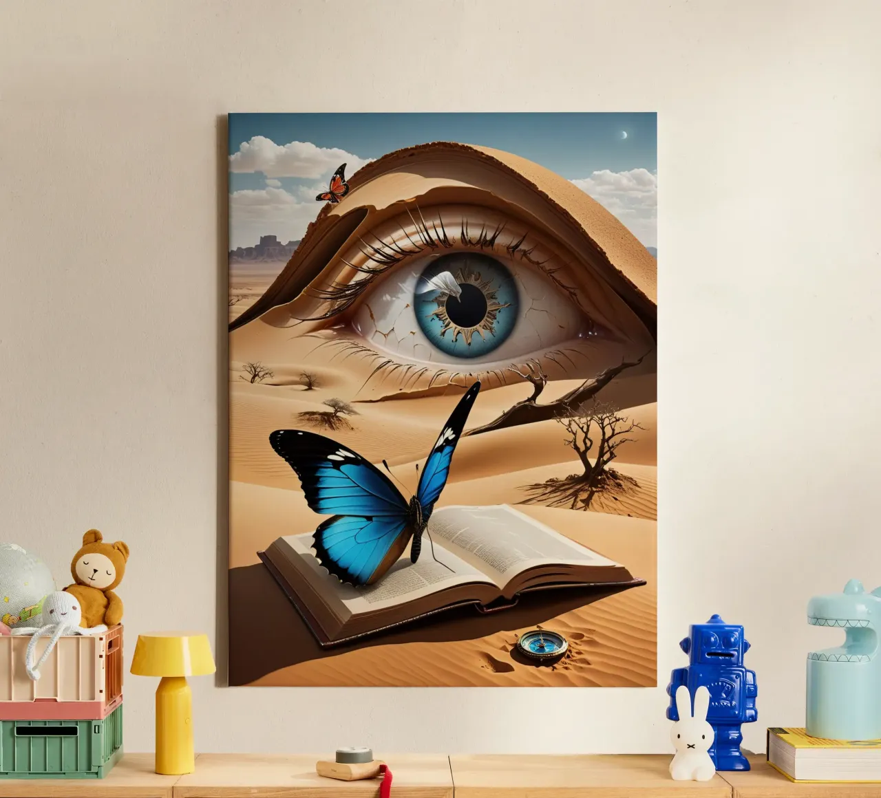Wüsten Auge Abstrakt tela con Cornice a cassetta da kosinsart.gallery