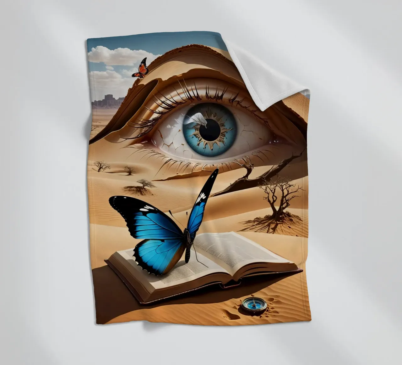 Wüsten Auge Abstrakt fleece blanket by kosinsart.gallery