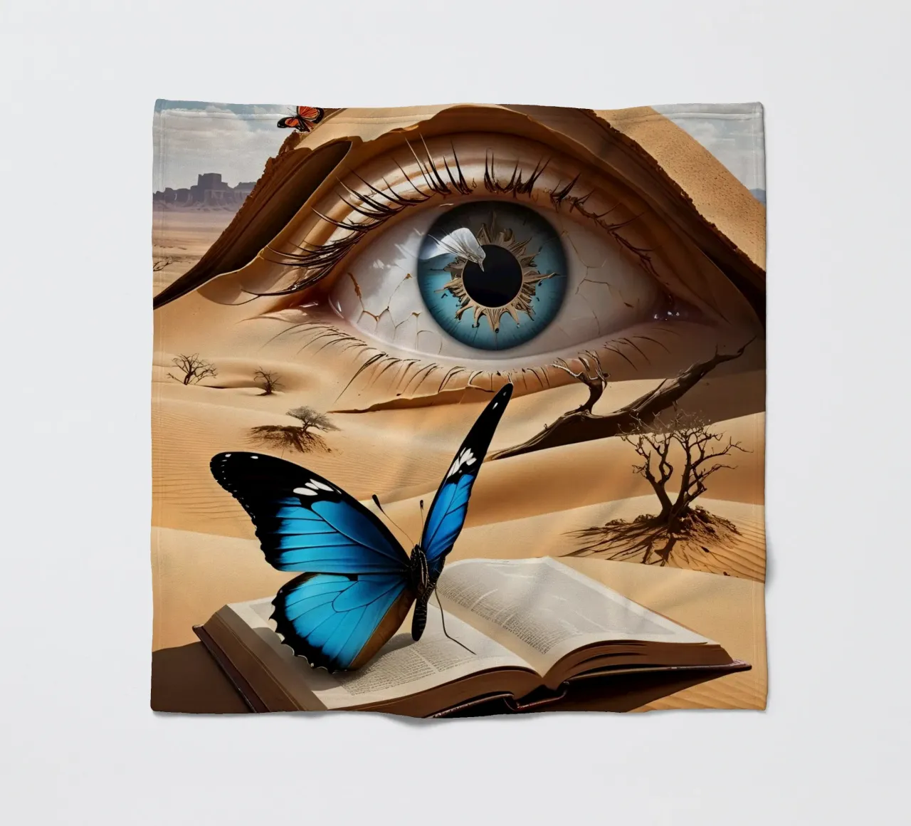 Wüsten Auge Abstrakt fleece blanket by kosinsart.gallery