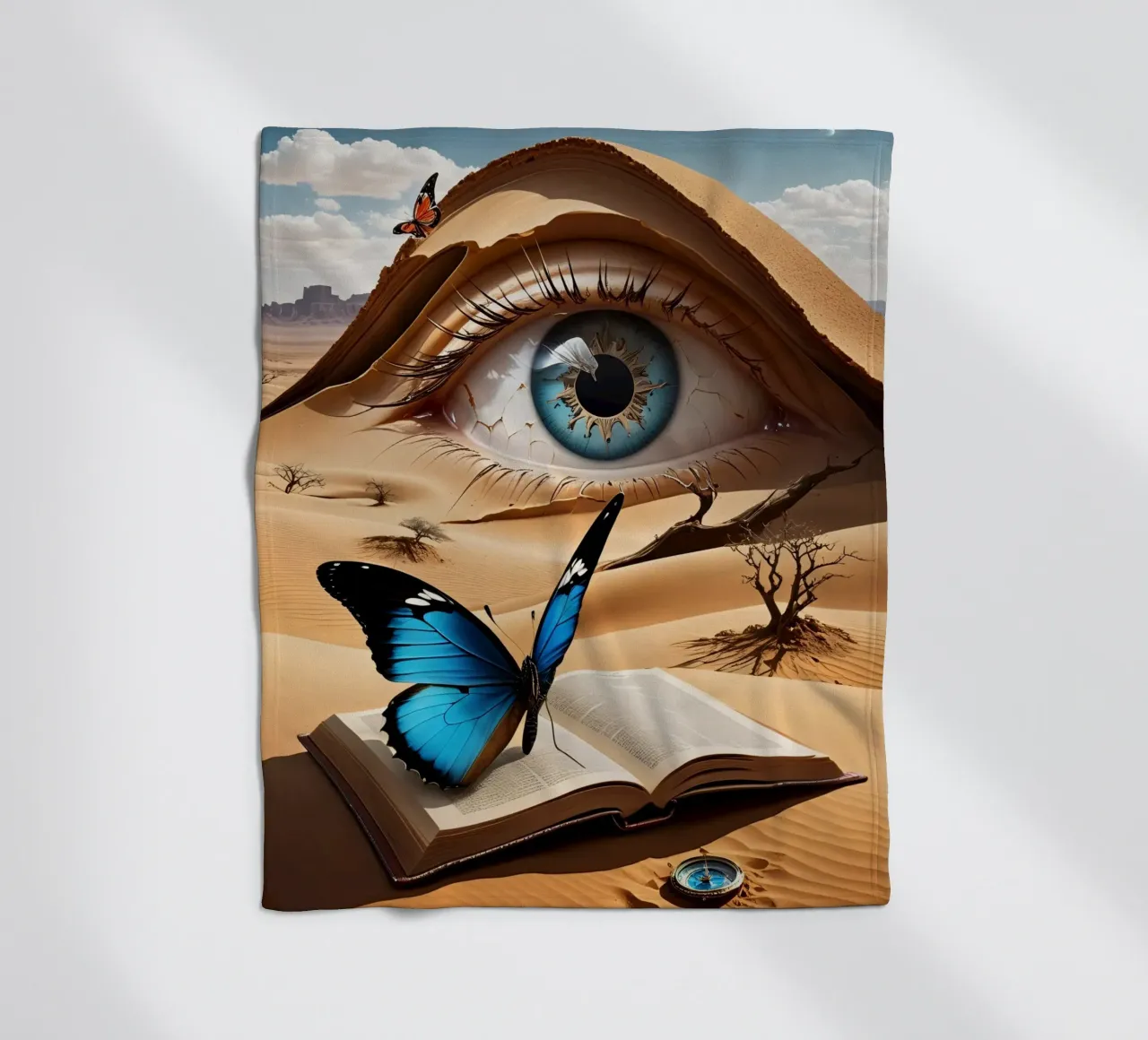 Wüsten Auge Abstrakt fleece blanket by kosinsart.gallery