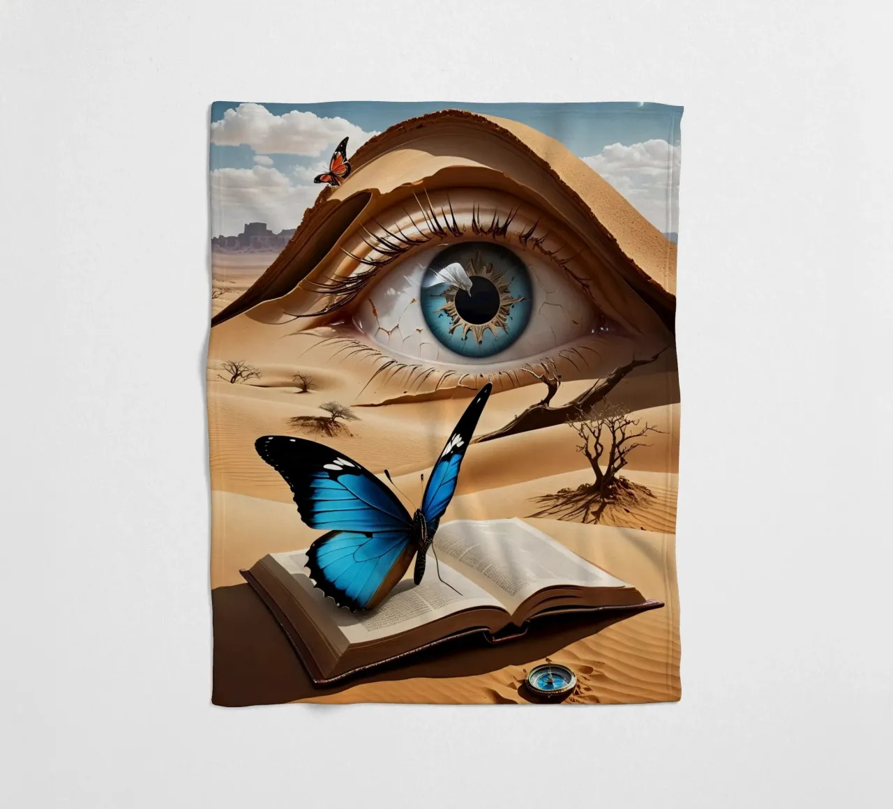 Wüsten Auge Abstrakt fleece blanket by kosinsart.gallery